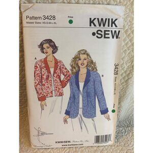 Kwik Sew Misses Jacket Sewing Pattern sz Xs S M L XL 3428 - uncut